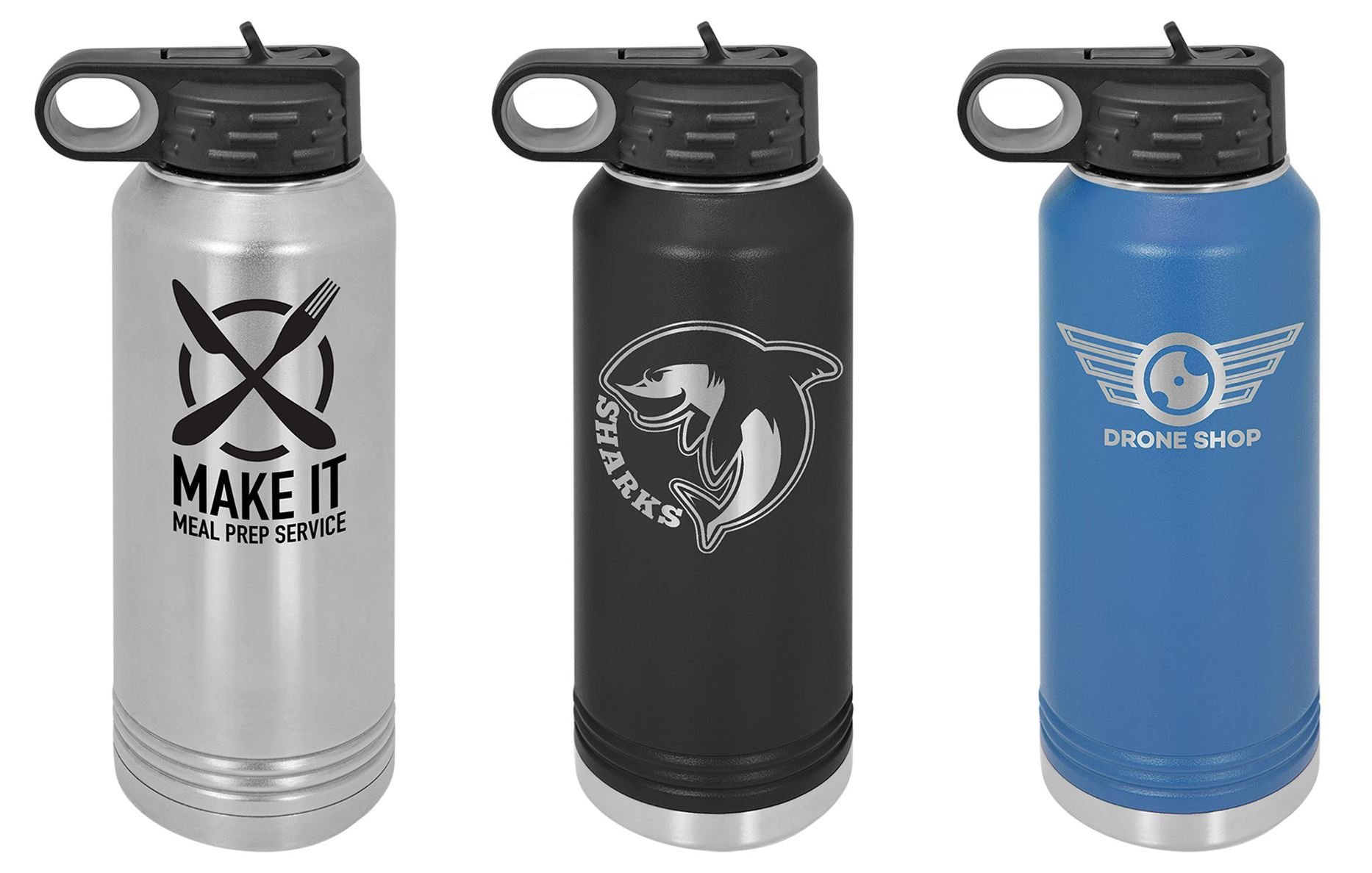 32 oz Stainless Steel Powder Coated Blank Insulated Sport Water Bottle  Polar Camel