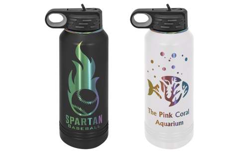 Custom Double Wall, Vacuum Insulated, Sip Lid with Straw, 32oz Prism Polar Camel Water Bottle
