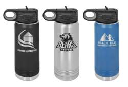 Personalized 20oz Polar Camel Stainless Steel Insulated Water Bottle, Sip Lid with Straw