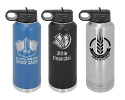 Engraved 40oz Polar Camel Insulated Stainless Steel Water Bottle, Sip Lid with Straw