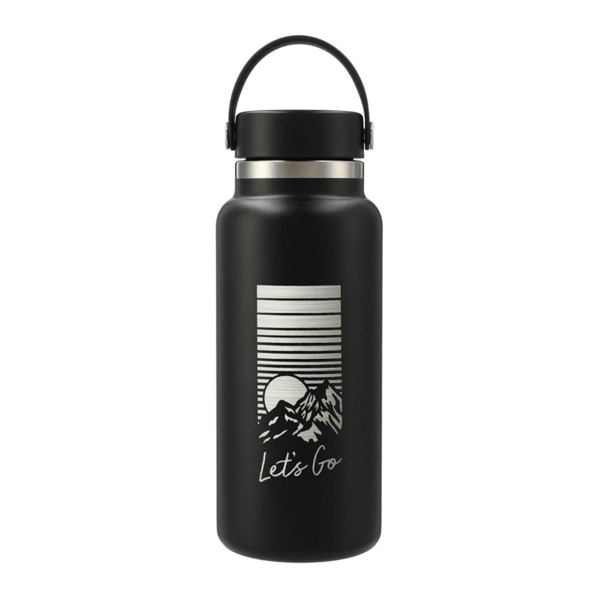 Laser Engraved Hydro Flask Wide Mouth with Flex Cap 32oz Lazer