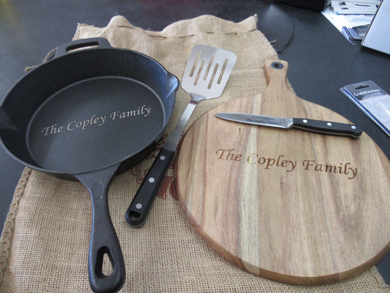 Cuisinart® Cast Iron Fajita Skillet Set - Laser-Engraved