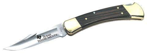 Engraved Buck Folding Hunter 110, 3 3/4" blade