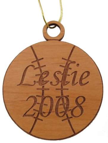 Baseball Wood Christmas Ornament