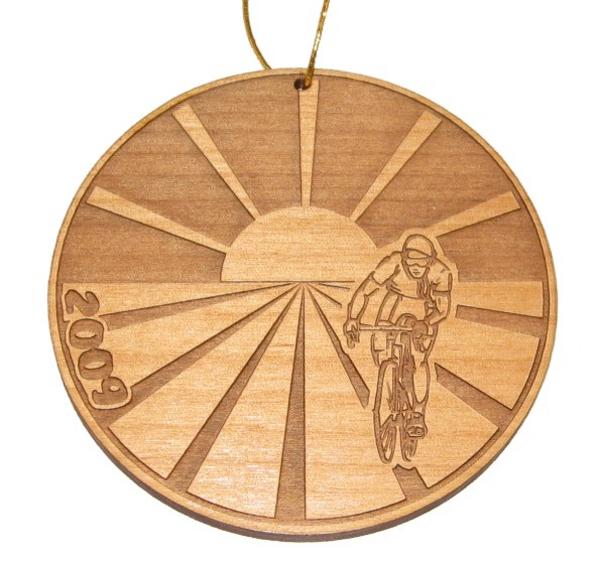 Bicycle Wood Christmas Ornament