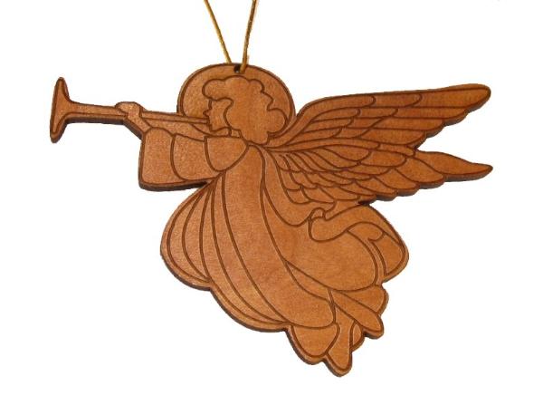 Angel Wood Christmas Ornament