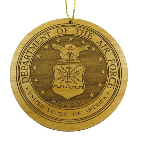 US Air Force Wood Christmas Ornament