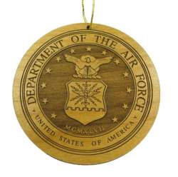 US Air Force Wood Christmas Ornament