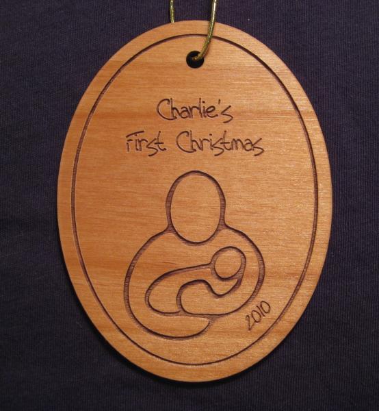 Baby's First Christmas Wood Christmas Ornament