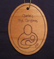 Baby's First Christmas Wood Christmas Ornament
