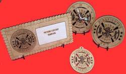 Firefighter Wood Christmas Ornament