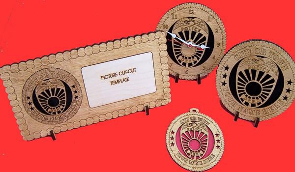 Police Wood Christmas Ornament