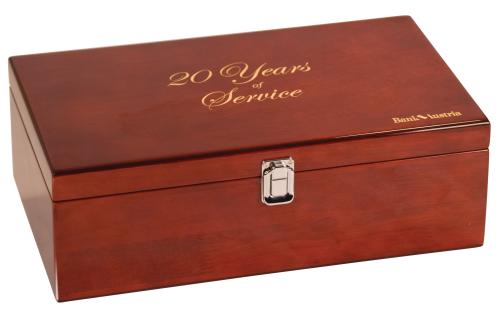 Double Wine Bottle Presentation Box with Tools with Piano Finish