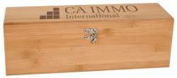 Bamboo Wine Bottle Presentation Box with Tools