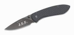 Buck Nobleman 327 Carbon Fiber Handle, Titanium Blade, 2 5/8" blade