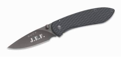 Buck Nobleman 327 Carbon Fiber Handle, Titanium Blade, 2 5/8" blade
