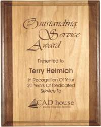 Alder Plaques with Walnut Trim - 9x12"