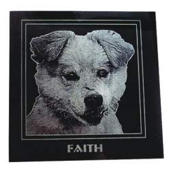 Black Granite Square Tile - 6"x6"