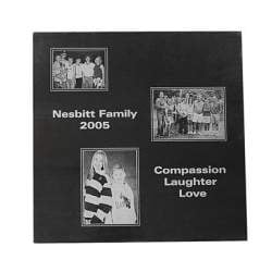 Black Granite Square Tile - 12"x12"