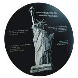 Black Granite Round Tile - 12"