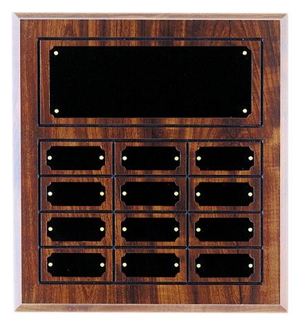 Cherry Finish Perpetual Plaques - 12 Plates