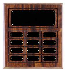Cherry Finish Perpetual Plaques - 12 Plates