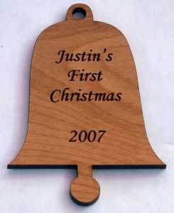 Bell Wood Christmas Ornament