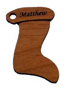 Stocking Wood Christmas Ornament