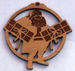 Santa Clause Wood Christmas Ornament