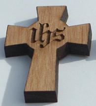 2.5" Wood Cross Pocket Tokens - Celtic