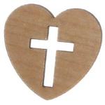 Cross Cutout Heart - Small