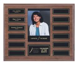 Recognition Photo Plaque 10 1/2x13" with 4x6" inch Photo Holder & Easy Change Magnetic Plates
