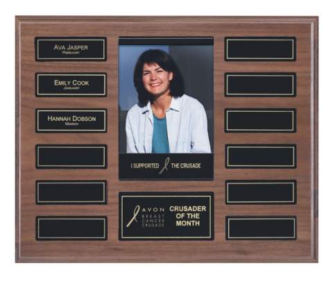 Recognition Photo Plaque 10 1/2x13" with 4x6" inch Photo Holder & Easy Change Magnetic Plates