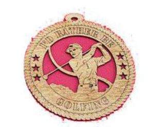 Men's Golf Wood Christmas Ornament