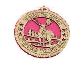 Moose Wood Christmas Ornament