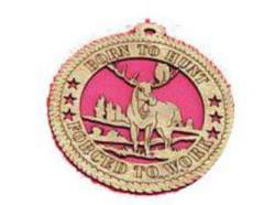 Moose Wood Christmas Ornament