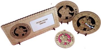 Baseball Umpire Wood Christmas Ornament