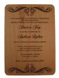 Custom Wood Invitation