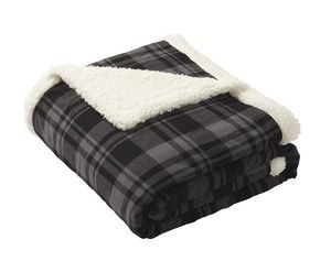 Black/White Uneven Plaid