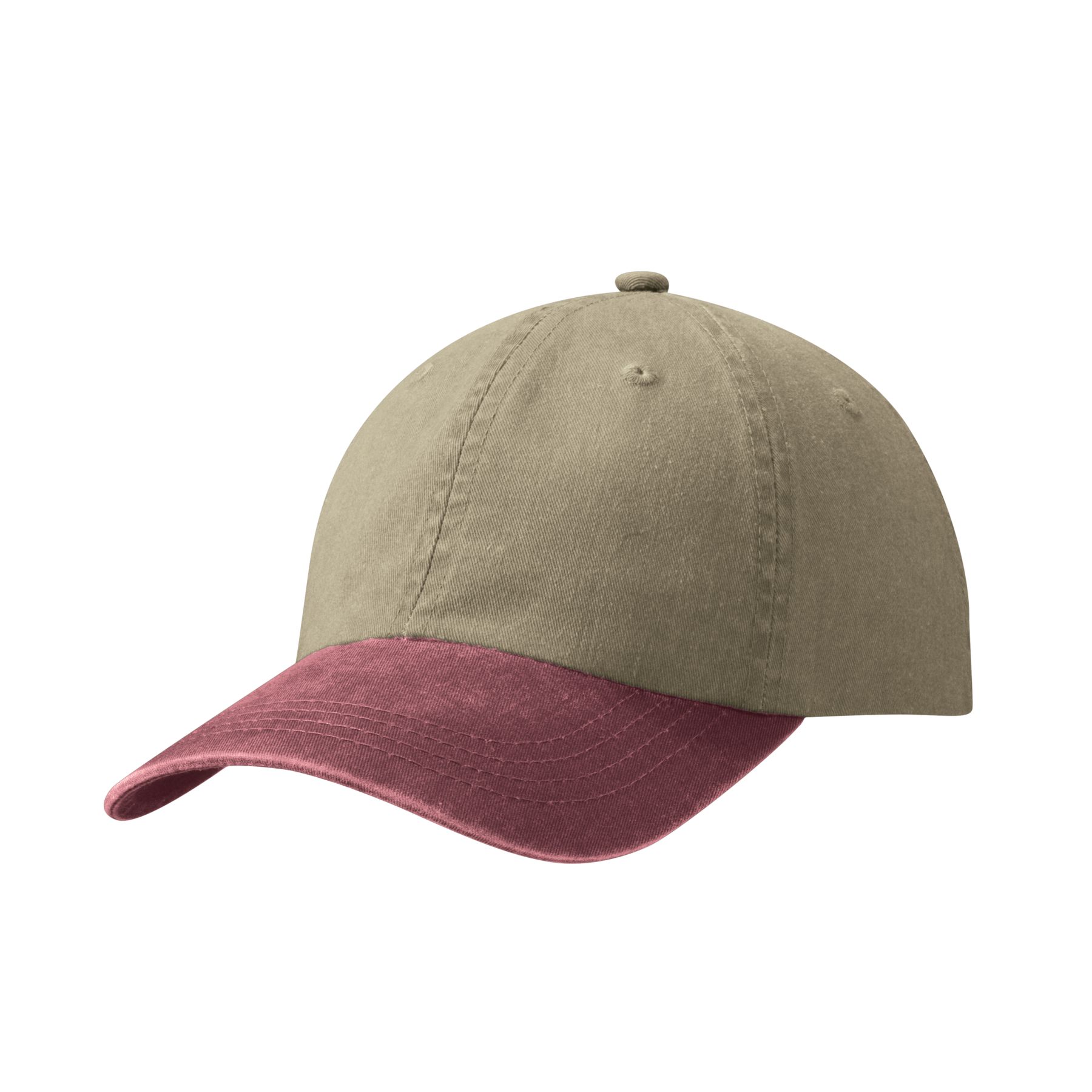 Khaki Beige/Maroon Red