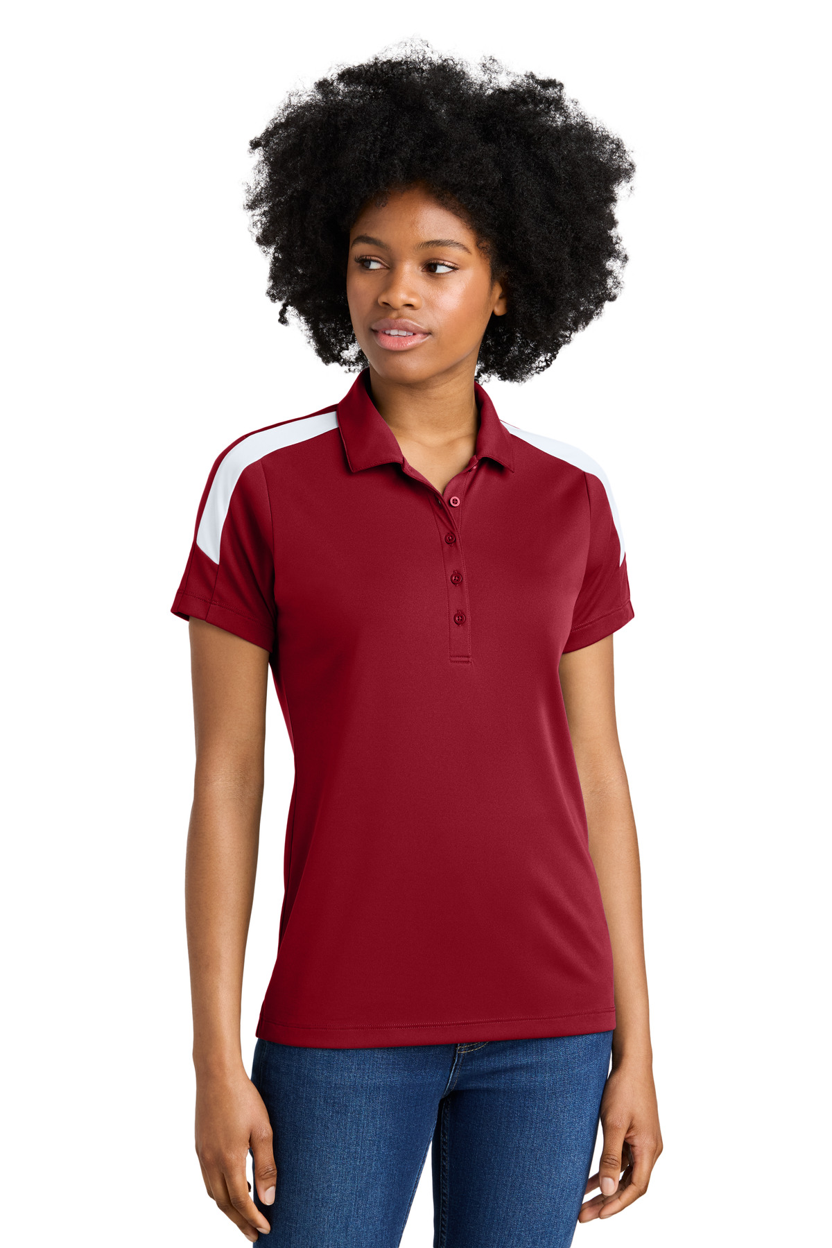 Deep Red/White