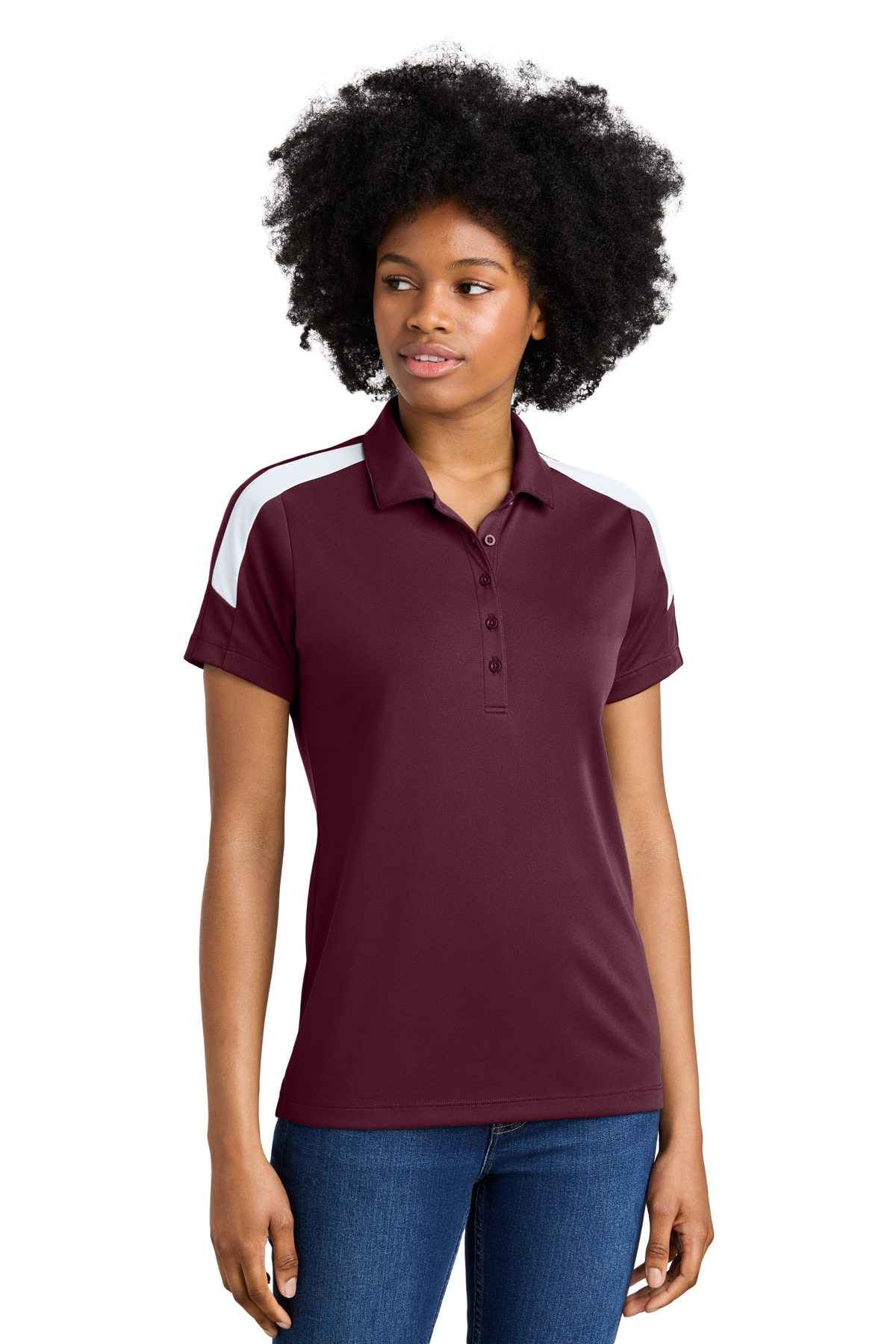 Maroon Red/White