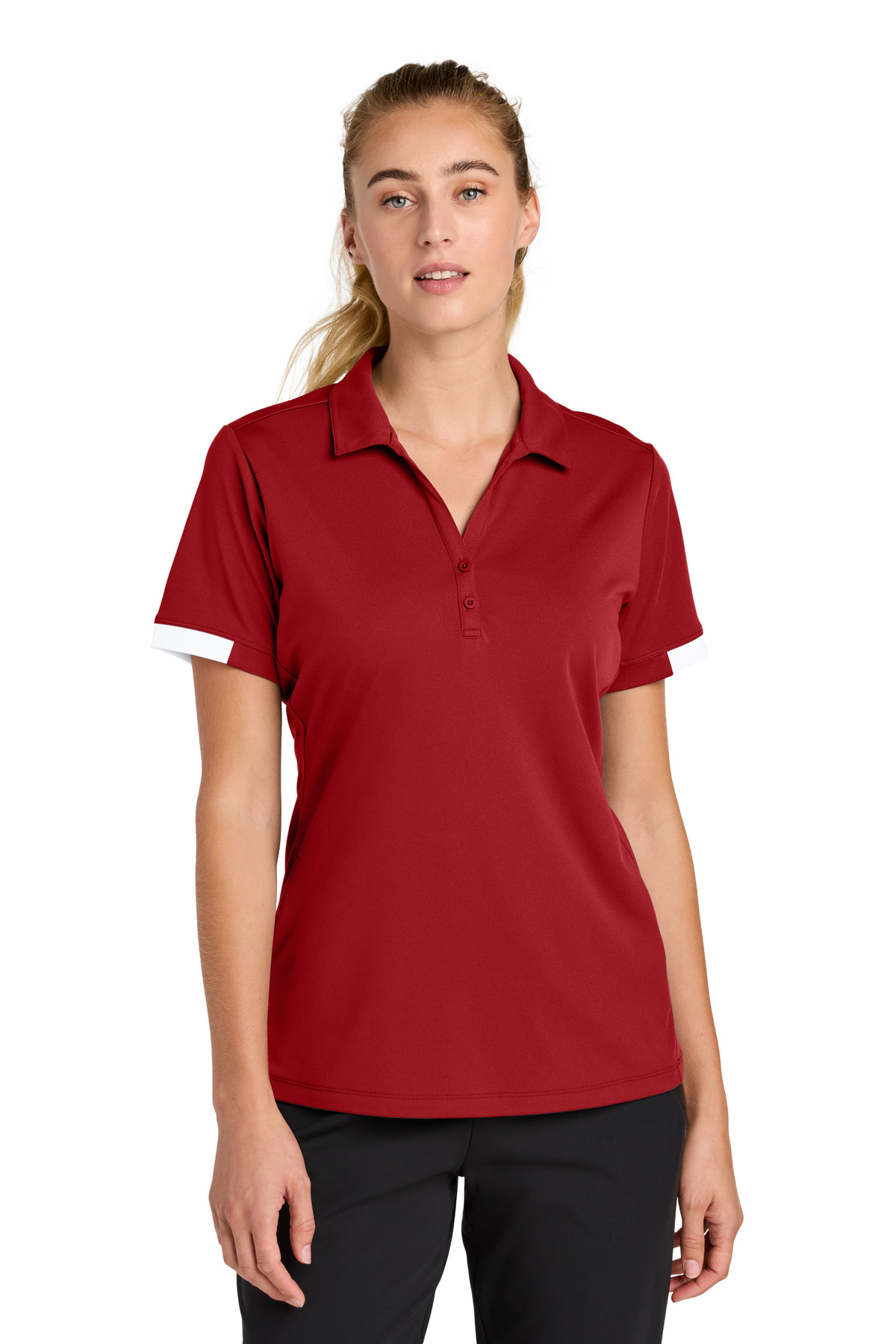 Deep Red/White