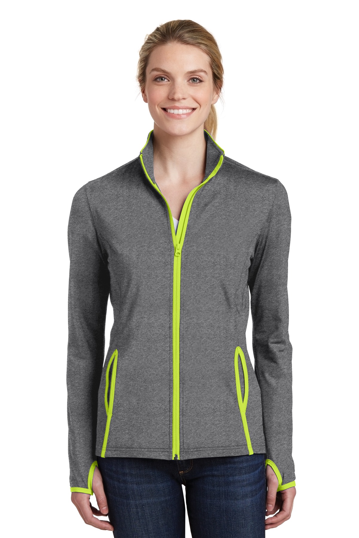 Charcoal Gray Heather/Charge Green