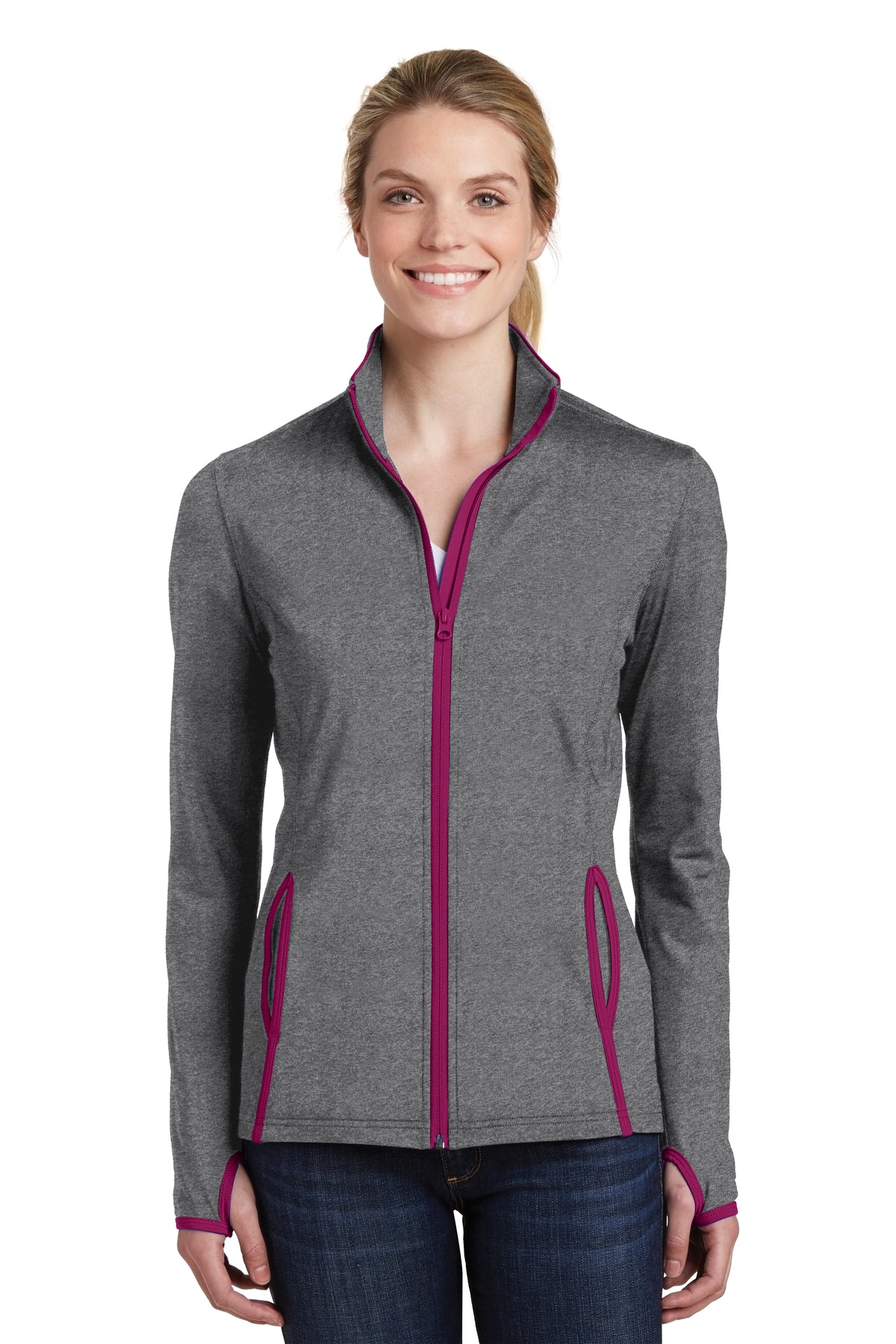 Charcoal Gray Heather/Pink Rush