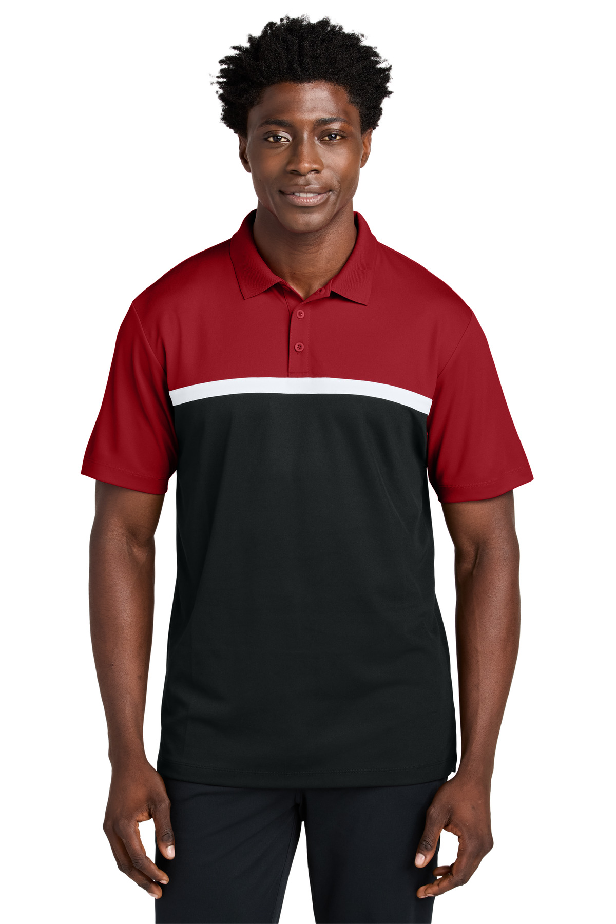 Deep Red/Black/White