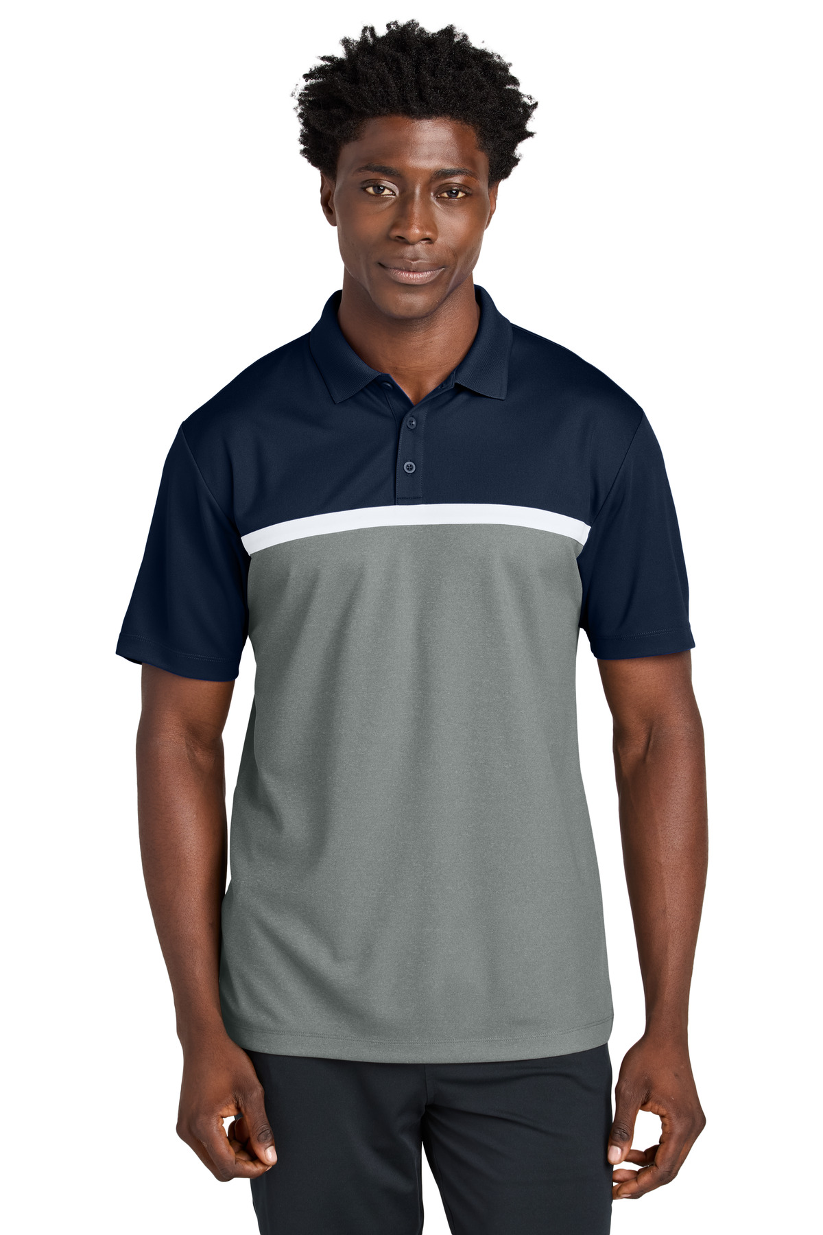 True Navy Blue/Gray Heather/White