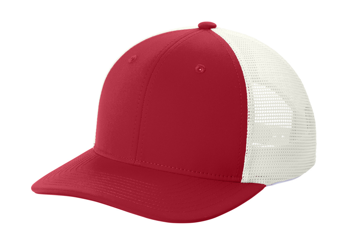 Deep Red/White