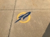Rocket multi color on ground