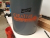 Stencil on Trash Can
